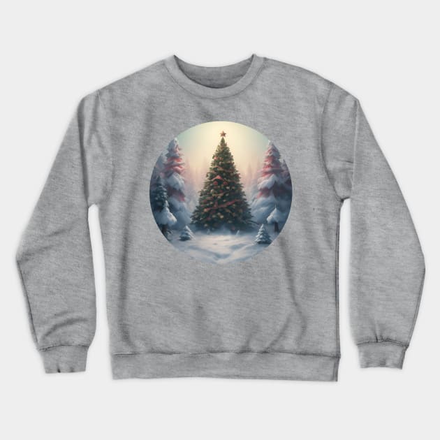 Xmas Tree Crewneck Sweatshirt by Javisolarte